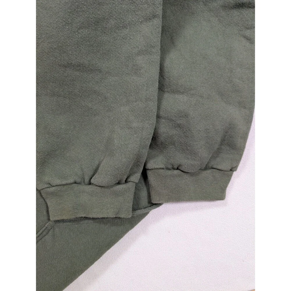 Vintage 90s Nike Center Swoosh Hoodie Olive Green XXL 2XL White Logo Streetwear